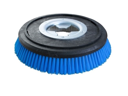 Afbeeldingen van Schrobborstel shamponeer Poly 0,3 wit/blauw 305mm (TBU01302)